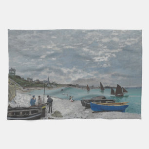 Claude Monet Sky Clouds Boats Ships Sea Ocean Tea Towel