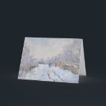 Claude Monet // Snow at Argenteuil Card<br><div class="desc">A work of the famous Impressionist artist Claude Monet.</div>