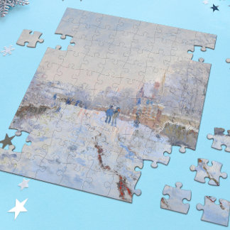 Claude Monet // Snow at Argenteuil Jigsaw Puzzle