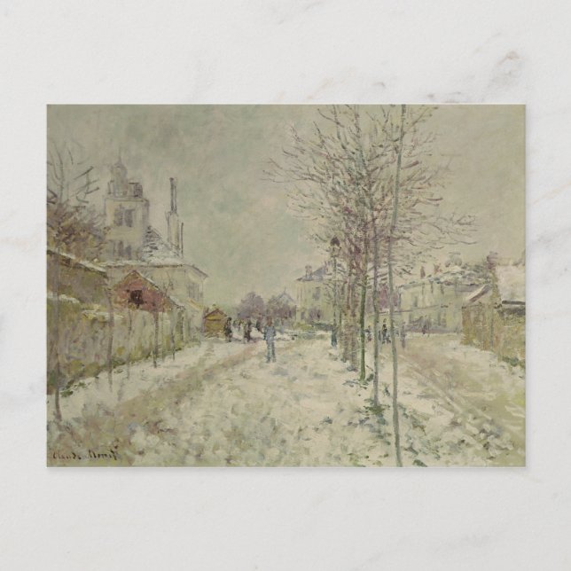 Claude Monet | Snow Effect Postcard (Front)