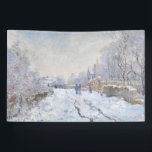 Claude Monet - Snow Scene at Argenteuil Banner<br><div class="desc">Snow Scene at Argenteuil / Rue sous la neige,  Argenteuil - Claude Monet,  1875</div>