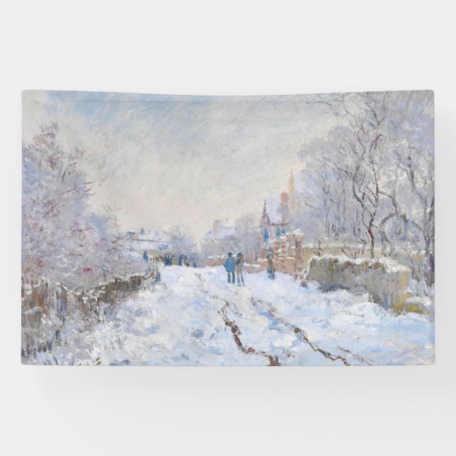 Claude Monet - Snow Scene at Argenteuil Banner (Horizontal)
