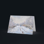 Claude Monet - Snow Scene at Argenteuil Card<br><div class="desc">Snow Scene at Argenteuil / Rue sous la neige,  Argenteuil - Claude Monet,  1875</div>