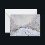 Claude Monet - Snow Scene at Argenteuil Card<br><div class="desc">Snow Scene at Argenteuil / Rue sous la neige,  Argenteuil - Claude Monet,  1875</div>