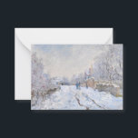 Claude Monet - Snow Scene at Argenteuil Card<br><div class="desc">Snow Scene at Argenteuil / Rue sous la neige,  Argenteuil - Claude Monet,  1875</div>