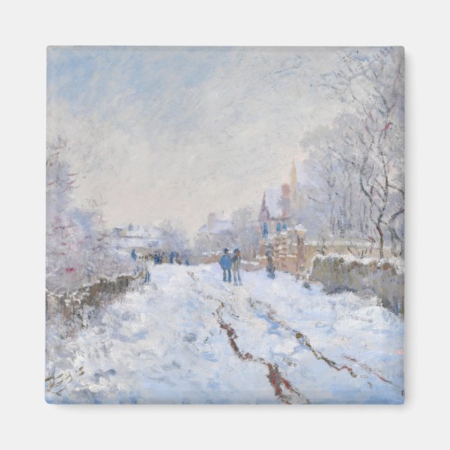 Claude Monet - Snow Scene at Argenteuil Magnet (Front)