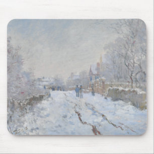 Claude Monet - Snow Scene at Argenteuil Mouse Pad