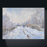 Claude Monet - Snow Scene at Argenteuil Paperweight<br><div class="desc">Snow Scene at Argenteuil / Rue sous la neige,  Argenteuil - Claude Monet,  1875</div>