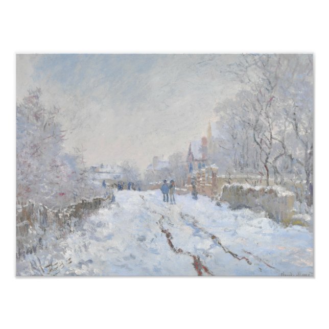 Claude Monet - Snow Scene at Argenteuil Photo Print (Front)