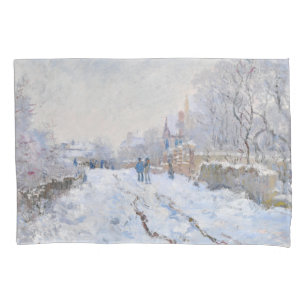 Claude Monet - Snow Scene at Argenteuil Pillowcase