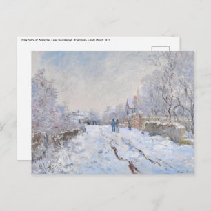 Claude Monet - Snow Scene at Argenteuil Postcard