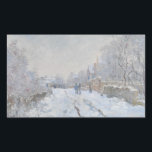 Claude Monet - Snow Scene at Argenteuil Rectangular Sticker<br><div class="desc">Snow Scene at Argenteuil by Claude Monet,  1875. Oil on canvas.</div>
