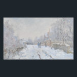 Claude Monet - Snow Scene at Argenteuil Rectangular Sticker<br><div class="desc">Snow Scene at Argenteuil by Claude Monet,  1875. Oil on canvas.</div>