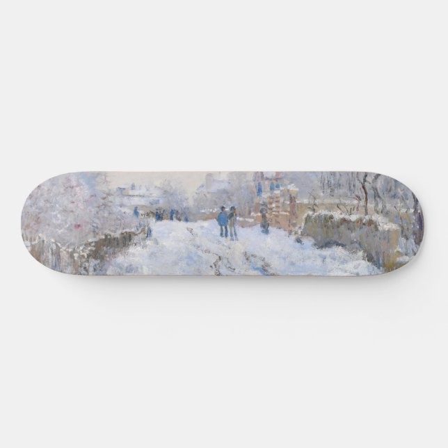 Claude Monet - Snow Scene at Argenteuil Skateboard (Horz)