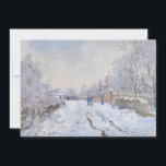 Claude Monet - Snow Scene at Argenteuil Thank You Card<br><div class="desc">Snow Scene at Argenteuil / Rue sous la neige,  Argenteuil - Claude Monet,  1875</div>