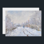 Claude Monet - Snow Scene at Argenteuil Thank You Card<br><div class="desc">Snow Scene at Argenteuil / Rue sous la neige,  Argenteuil - Claude Monet,  1875</div>