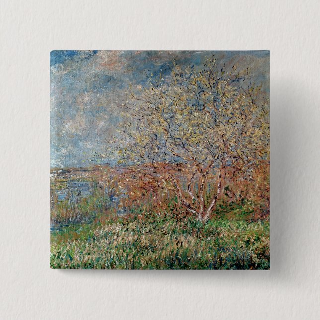 Claude Monet | Spring, 1880-82 15 Cm Square Badge (Front)