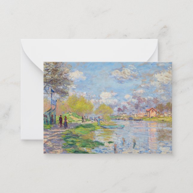 Claude Monet - Spring by the Seine Card (Front)