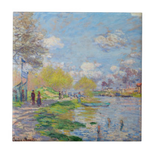 Claude Monet - Spring by the Seine Ceramic Tile
