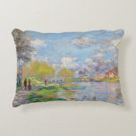 Claude Monet - Spring by the Seine Decorative Cushion<br><div class="desc">Spring by the Seine - Claude Monet,  1875</div>