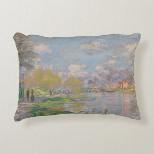 Claude Monet - Spring by the Seine Decorative Cushion