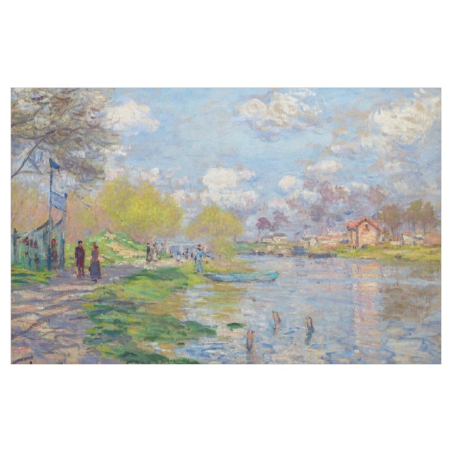 Claude Monet - Spring by the Seine Fabric (Yard)