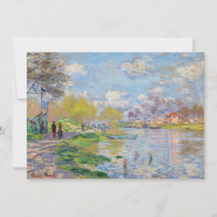 Claude Monet - Spring by the Seine Invitation