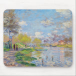 Claude Monet - Spring by the Seine Mouse Pad<br><div class="desc">Spring by the Seine - Claude Monet,  1875</div>