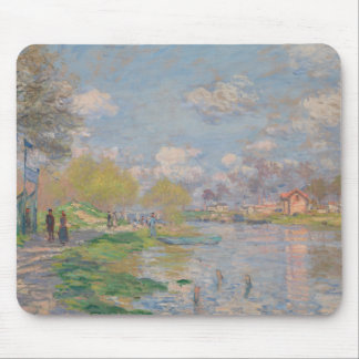 Claude Monet - Spring by the Seine Mouse Pad