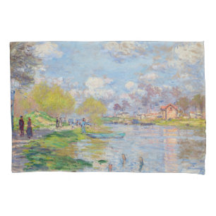 Claude Monet - Spring by the Seine Pillowcase