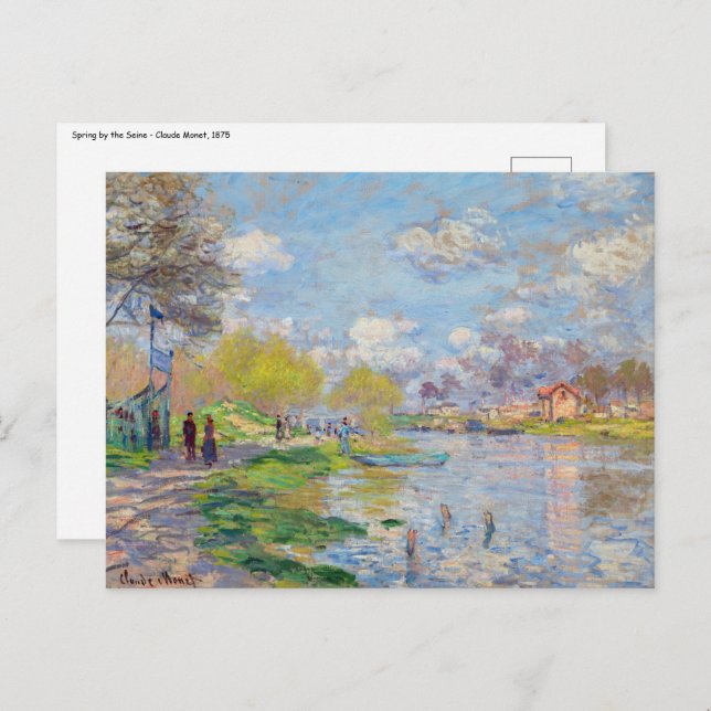 Claude Monet - Spring by the Seine Postcard (Front/Back)