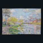 Claude Monet - Spring by the Seine Tea Towel<br><div class="desc">Spring by the Seine - Claude Monet,  1875</div>