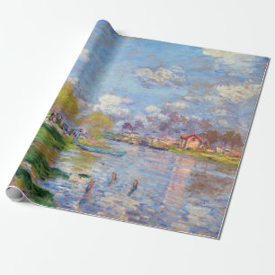 Claude Monet Spring by the Seine Wrapping Paper