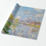 Claude Monet - Spring by the Seine Wrapping Paper<br><div class="desc">Spring by the Seine - Claude Monet,  1875</div>
