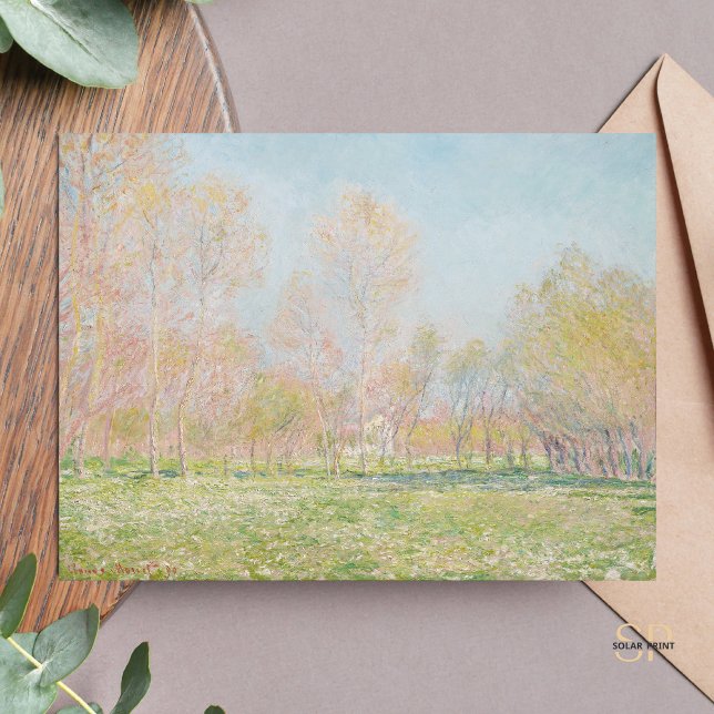 Claude Monet Spring In Giverny Painting Art Print Postcard (Creator Uploaded)