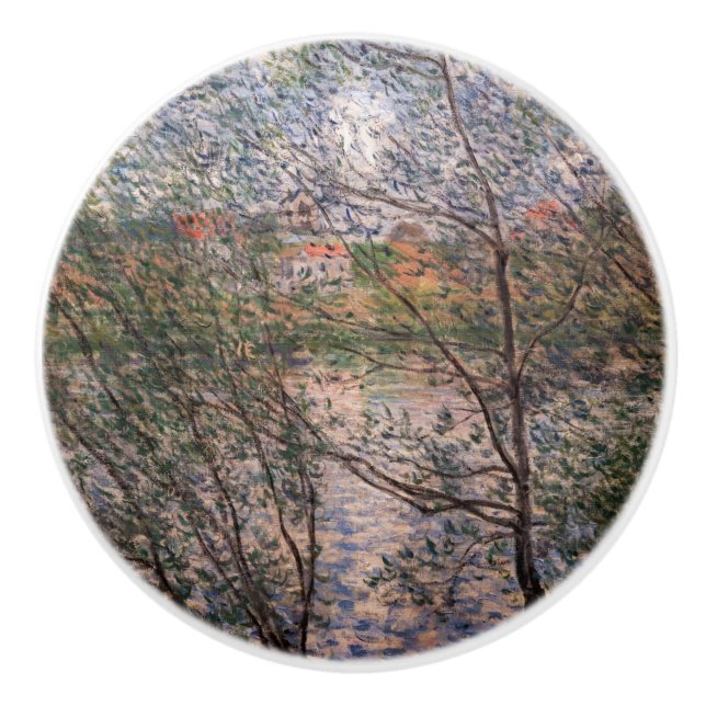 Claude Monet - Springtime through the branches Ceramic Knob (Front)