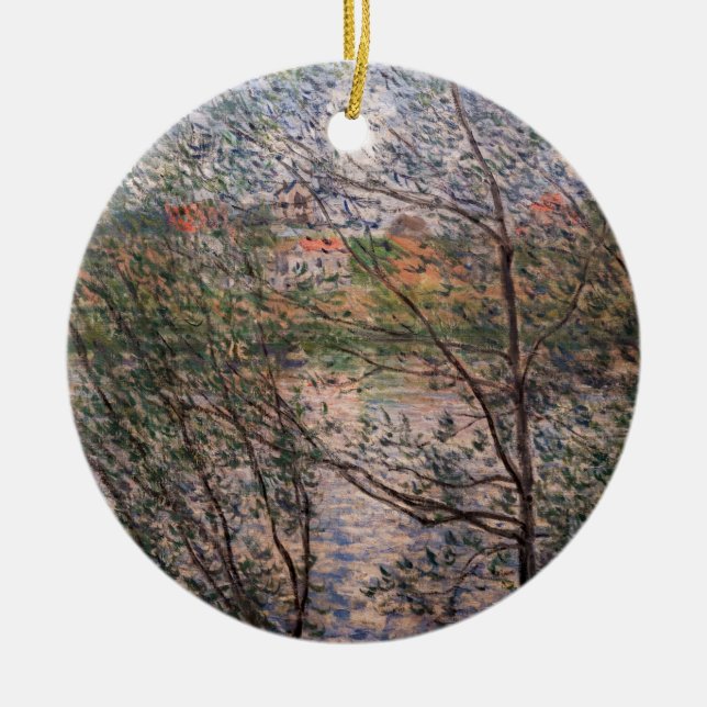 Claude Monet - Springtime through the branches Ceramic Ornament (Front)
