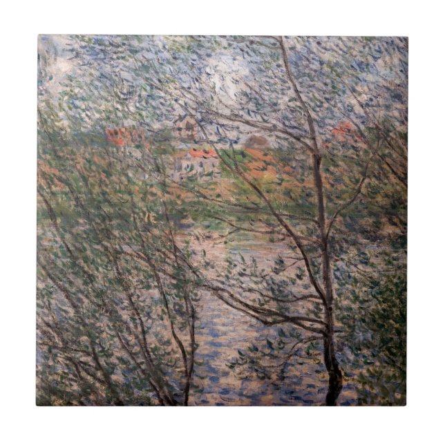 Claude Monet - Springtime through the branches Ceramic Tile (Front)