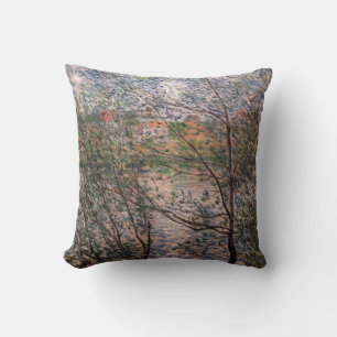 Claude Monet - Springtime through the branches Cushion