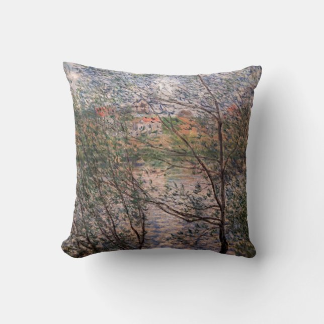 Claude Monet - Springtime through the branches Cushion (Front)