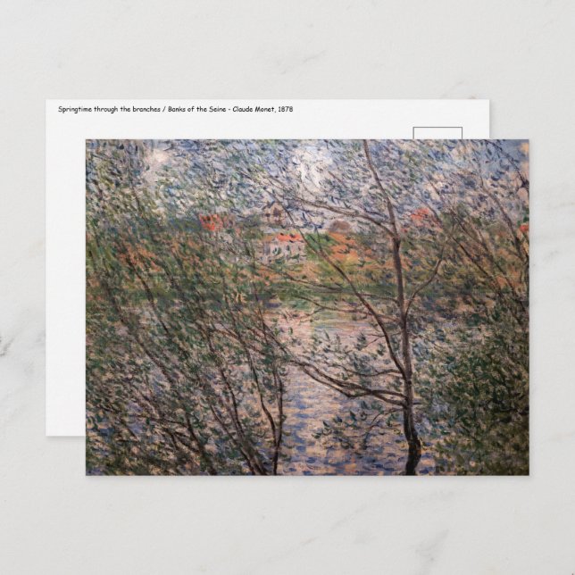 Claude Monet - Springtime through the branches Postcard (Front/Back)