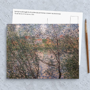 Claude Monet - Springtime through the branches Postcard