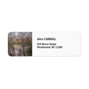 Claude Monet - Springtime through the branches Return Address Label
