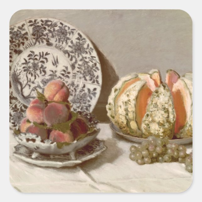 Claude Monet | Still Life, 1872 Square Sticker (Front)