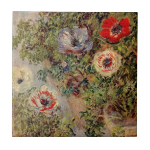 Claude Monet Still-Life with Anemone Destiny Gifts Ceramic Tile