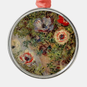Claude Monet Still-Life with Anemone Destiny Gifts Metal Ornament