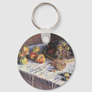 Claude Monet Still Life with Apples and Grapes Key Ring