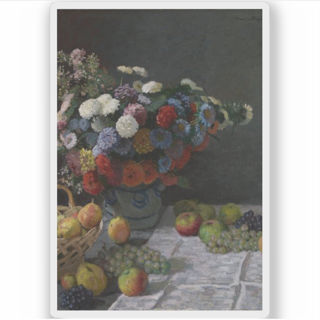 Claude Monet - Still Life with Flowers and Fruit (Front)
