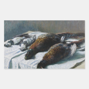 Claude Monet - Still Life with Pheasants Rectangular Sticker