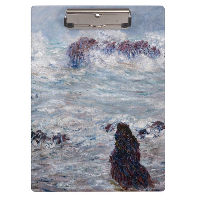 Claude Monet - Storm off the Belle-Ile Coast Clipboard (Front)